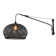 Cilo Plug-In Adjustable Swing Arm Wall Lamp In Matte Black Extendable Arm Rattan Shade
