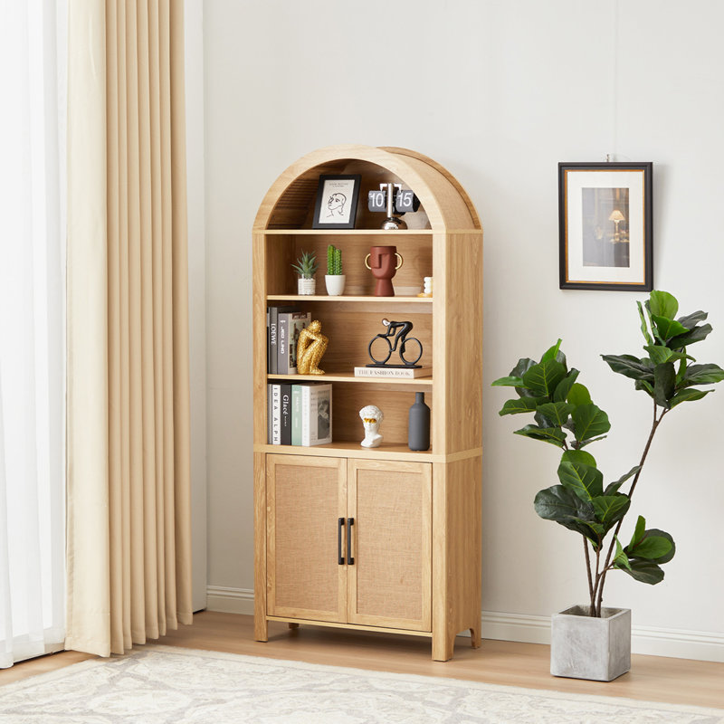 Bibliothèque de rangement arquée Aterion, Jaune