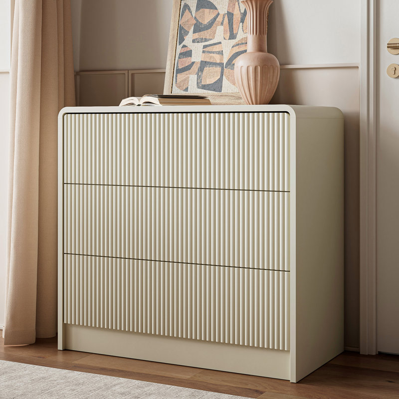 Commode 3 tiroirs l 31,5 po, Beige
