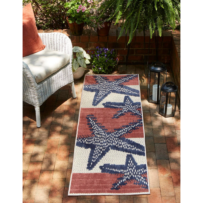 Millville Indoor/Outdoor Rug Ivory, Runner 2' x 6'
