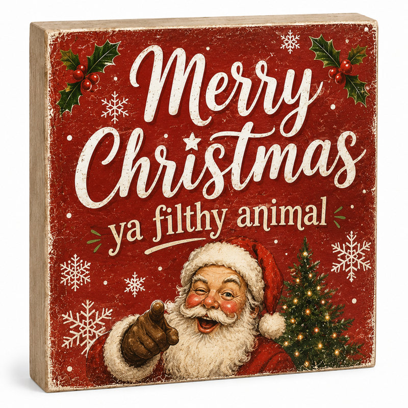 «Merry Christmas Ya Filthy Animal», décoration de Noël amusante
