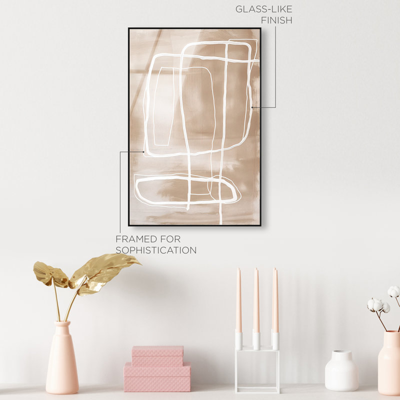 Markings in the Dirt II High-Gloss Frameless Acrylic Glass Wall Art Abstract Print by Oliver Gal, Ready to Hang, 10 x 15