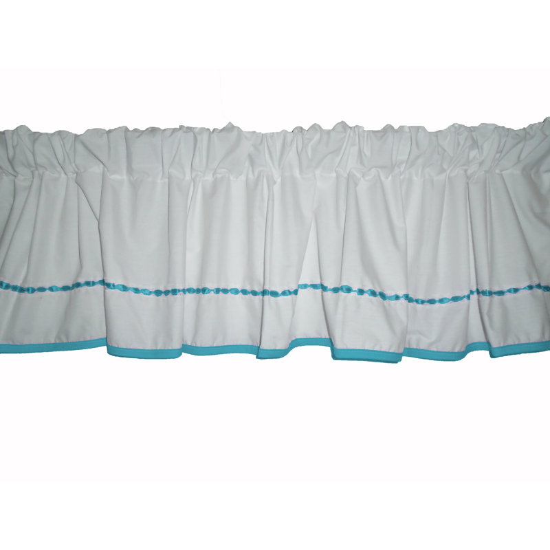 Crestline Tailored Window Valance, Aqua