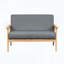 Causeuse Bahamas avec structure en bois massif et coussin en mousse