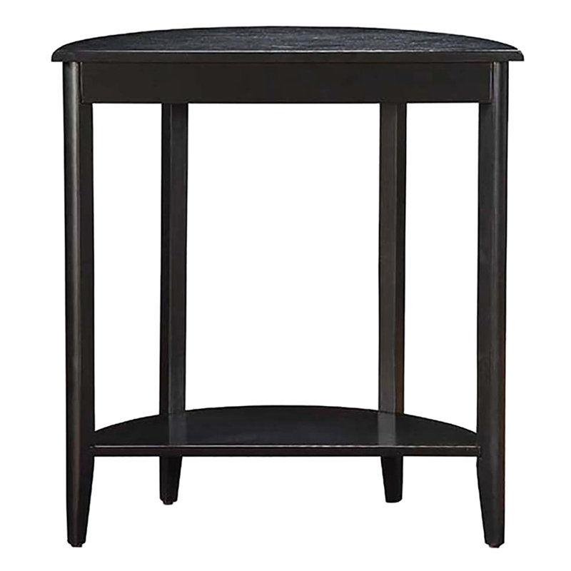 Half-Moon Black Console Table - Provides Efficient Storage Space Enhances Room With Solution