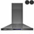 30" Convertible 343CFM Wall Mount Range Hood in Black Stainless Steel with Carbon Filters