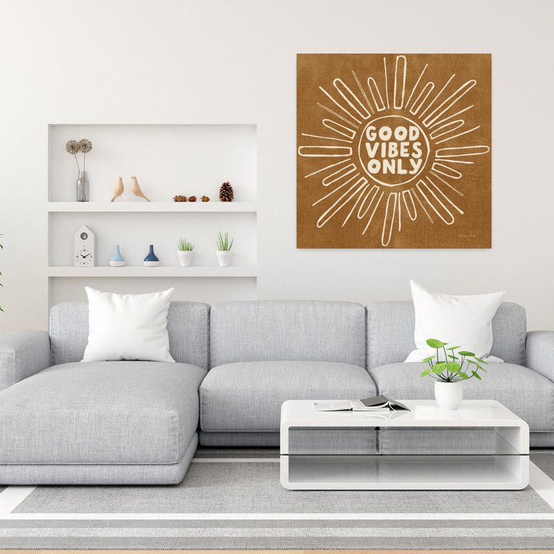 Good Good Vibes Only, art contemporain de paysage contemporain, H 36 po x l 36 po
