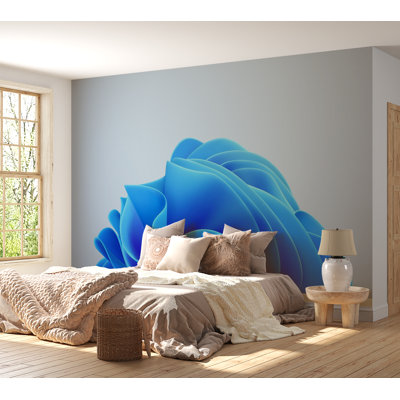 Papier peint de qualité supérieure - couches abstraites bleues