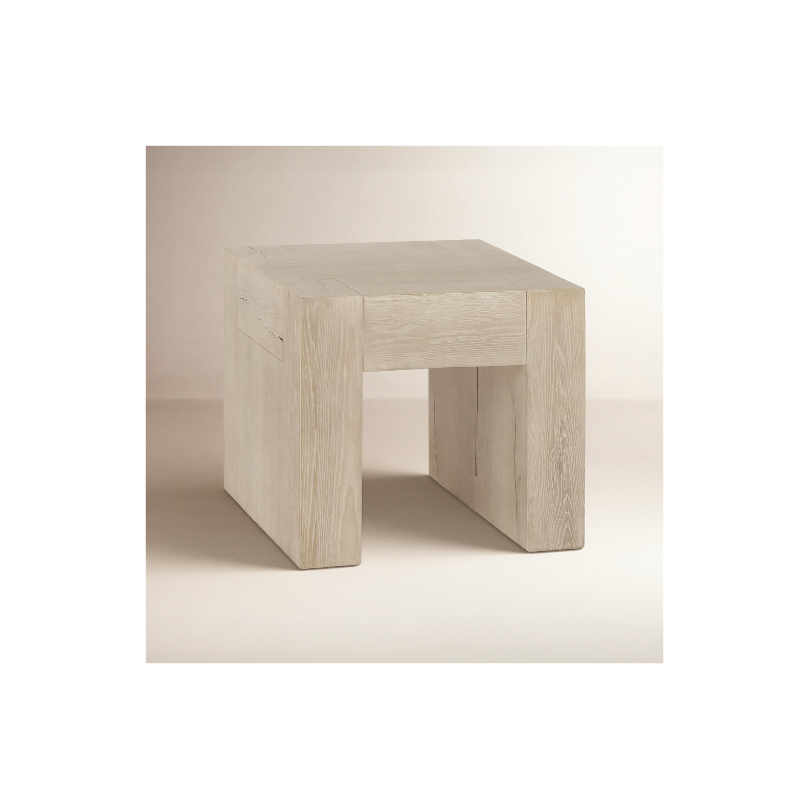 Elise Sled End Table, Whitewash