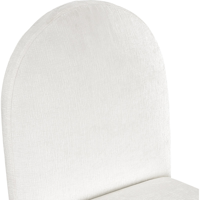Chaise Charith, Chenille crème, Noyer