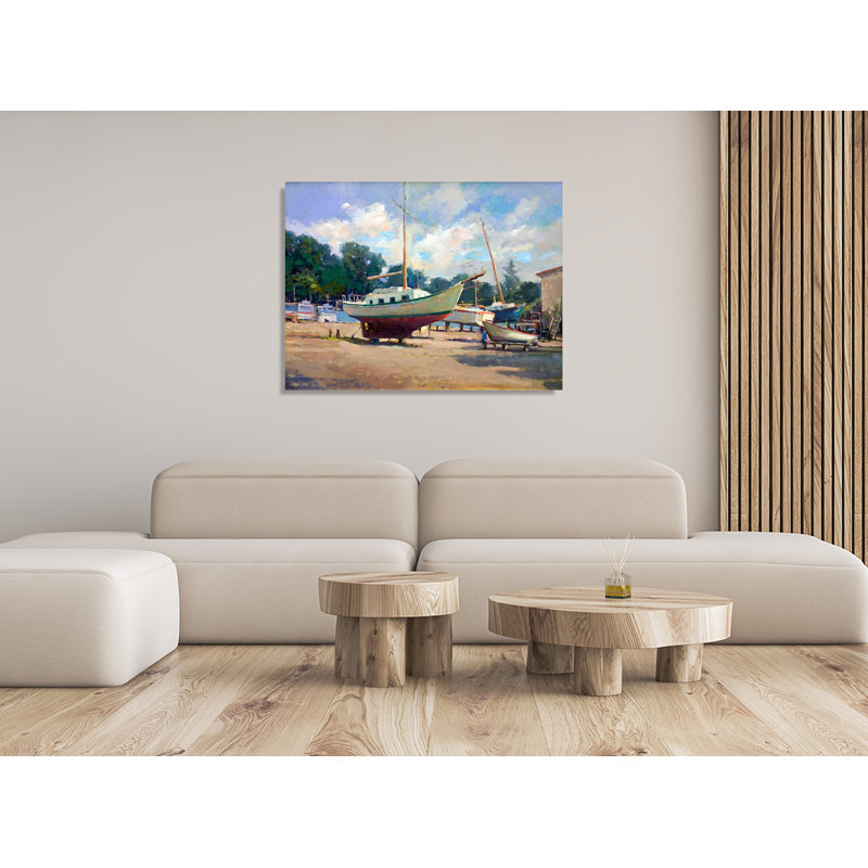 Dry Dock Print by John Beard, Brown , 22" H x 26" W x 2" D
