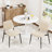 Modern Round 3 Piece Dining Room Table and Chairs Set-524936967-524936969