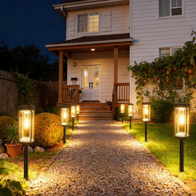 8-Pack Solar Pathway Lights Outdoor - Bright Waterproof Garden Lights With Auto On/Off, 15+ Hours Runtime, Solar Powered Lighting For Yard, Walkway & Garden