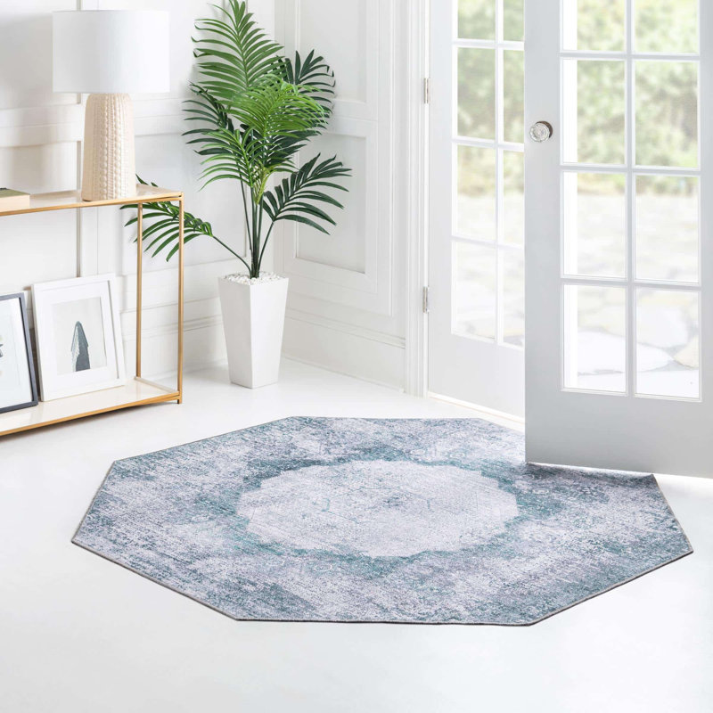 Octavie Abstract Indoor Rug, Octagon 5' x 5'