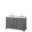 Ensemble de meuble-lavabo double 60 "avec miroir Deborah-23113261-80209531