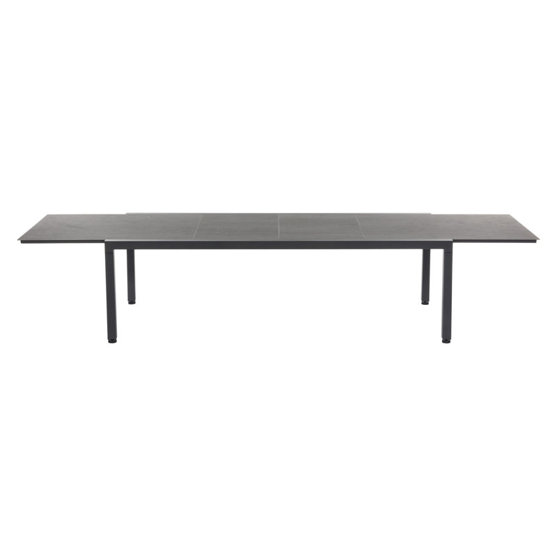 Equinox Extending Dining Table, Dusk Ceramic Top/Graphite Base