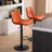 Swivel Adjustable Height Faux Leather Bar Stool-376865814