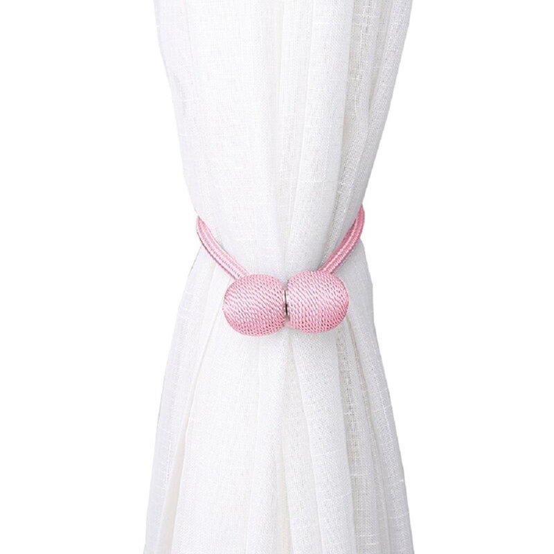 Embrasse de rideau en tissu 0,5 po, Rose