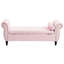 Banc moderne avec repose-pieds rectangulaire avec rangement multifonctionnel