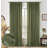 100% Blackout Linen Textured  Curtains Farmhouse Thermal Insulated Pocket Back Tab Full Light Blocking 2 Panel-1926543369-1926543373