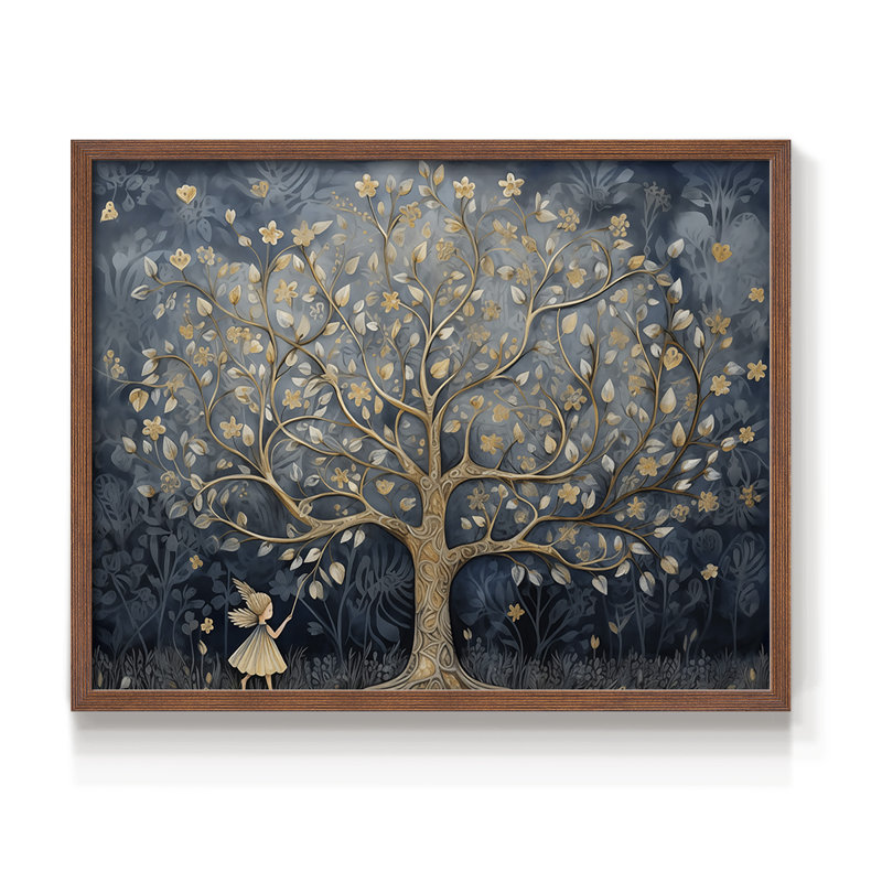 Landscape Series-CXXX -Framed Print - Restickable, Noyer, H 11 po x l 14 po