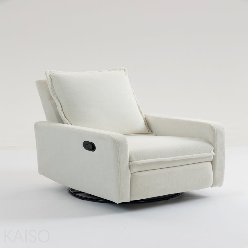 Fauteuil court en peluche, Blanc