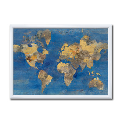 " Golden Glam World Map "