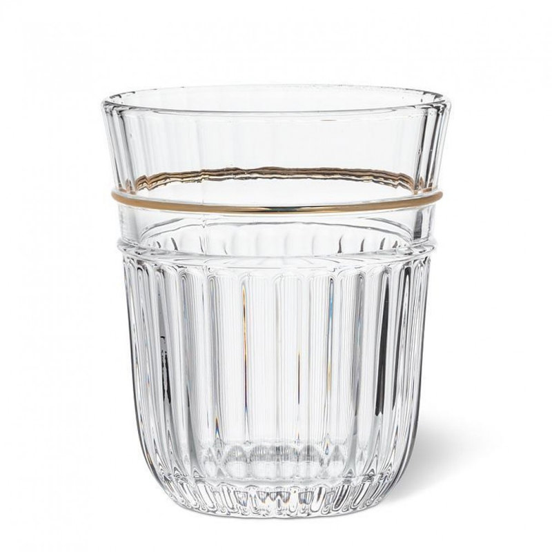 Clôture avec anneau en verre doré