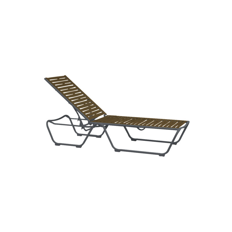 Millennia EZ Span™ Outdoor Metal Chaise Lounge, Aged Bronze, Obsidian