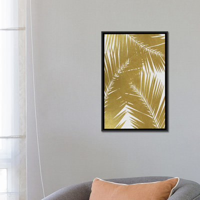 «Palm Leaf III», reproduction d'impression sur toile en or