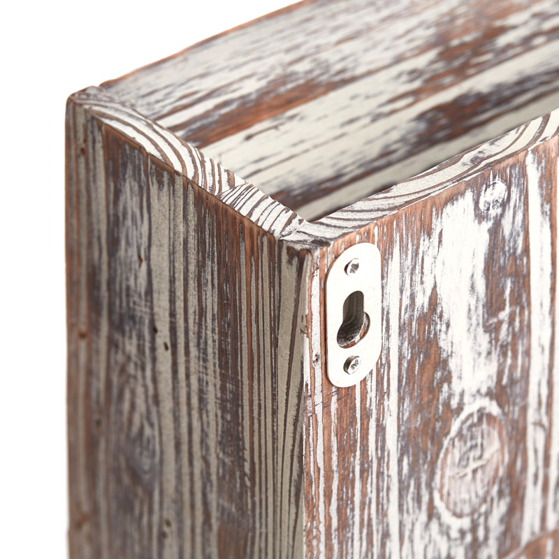 Eulah Solid Wood 5 Slot Wall Mail Holder Document Rack