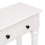 Console rétro avec 4 tiroirs et tablette ouverte, parfaite pour les entrées et les salons-573648029