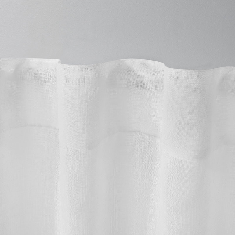 EXCLUSIVE ACCUEIL Paire de rideaux transparents à pattes dissimulées, L 50 po x L 108 po, Blanc