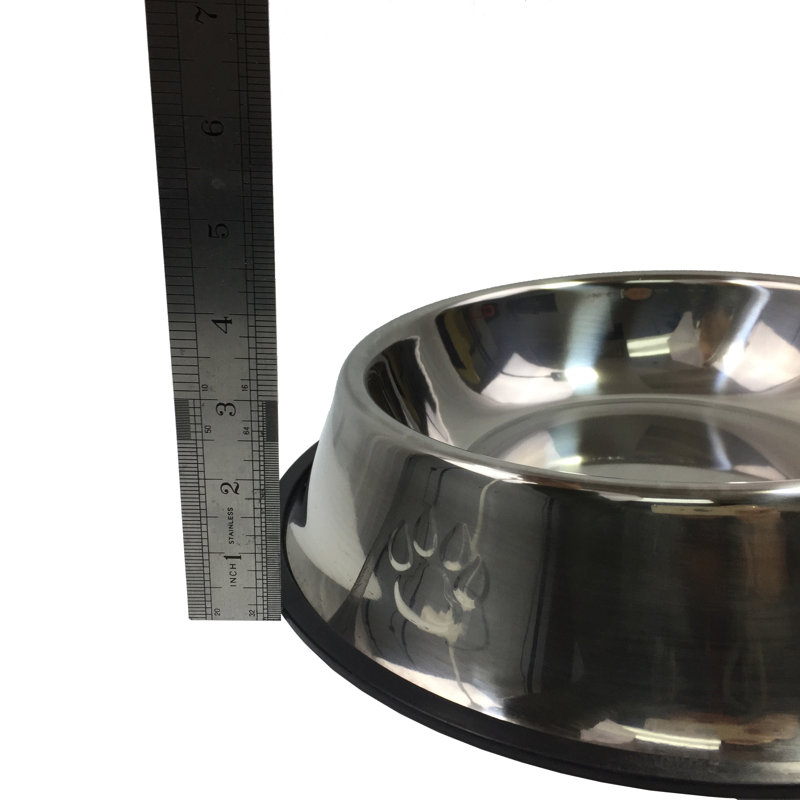 Fixturedisplays® 32-Oz Dog/Cat Bowl Stainless Steel Dog Pet Food Or Water Bowl Dish 12196