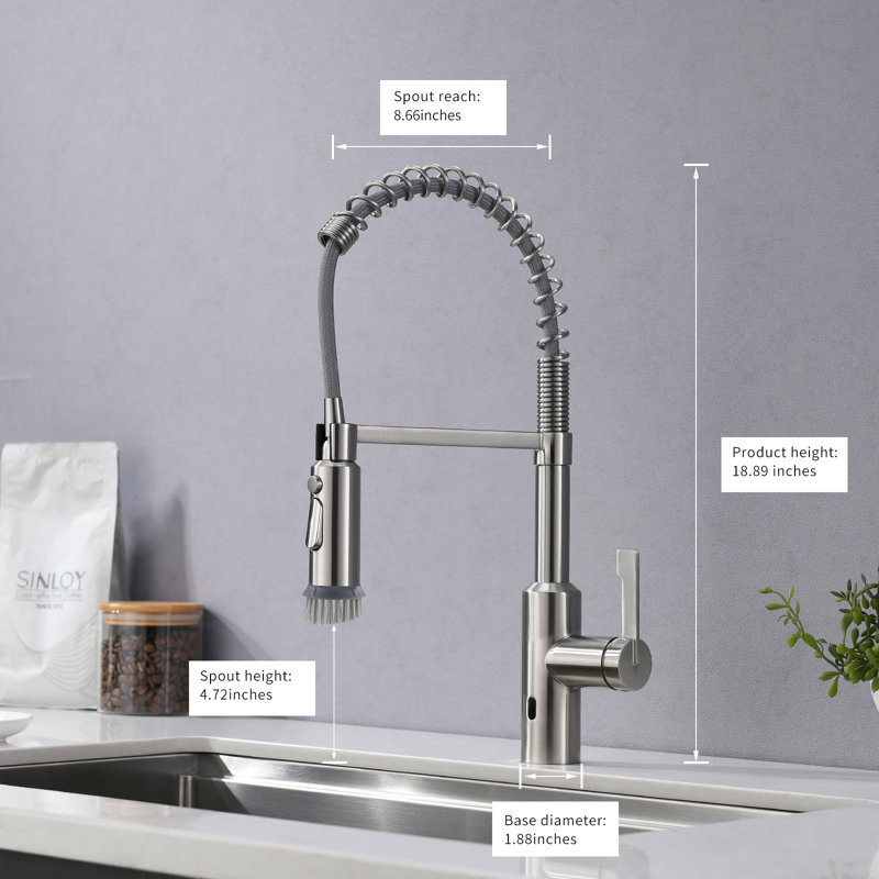 Fapully Pull Down Touchless Kitchen Faucet