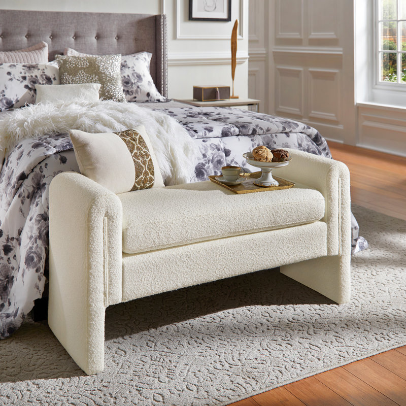 Banc rembourré Millwood, H 24,2 po x l 48,8 po x P 17,3 po