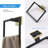 2-Pieces Bathroom Hardware Set  Wall Mounted Bathroom Accessories Set With Towel Ring And Towel Bar In Black Gold-121793995