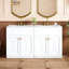 Meuble-lavabo 60 po avec lavabo en céramique, armoire de rangement autoportante moderne avec poignées, portes à fermeture douce-117193558