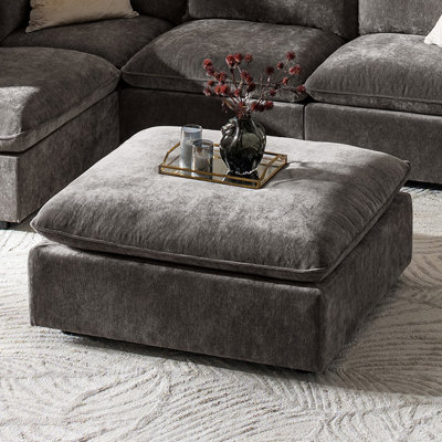 Gosport 43.5"W Modern Oversized Down Blend Ottoman With Solid Wood Legs