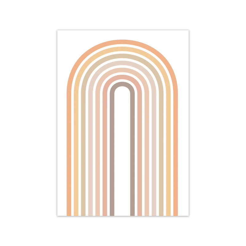 Muted Rainbow Original - Print, 30cm H x 21cm W x 1cm D, No Frame