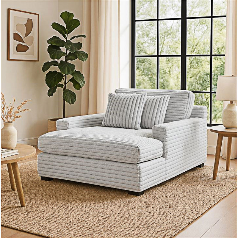 Chaise avec accoudoirs, Gris clair