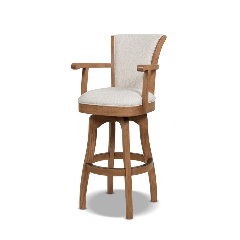 Tabouret tournant 30 "avec accoudoirs Boden-Rose, Tabouret de bar (siège d'une hauteur de 31 po)