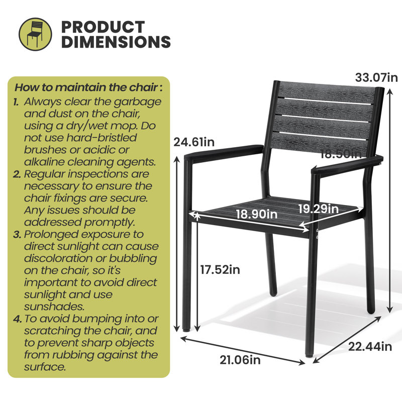 Ensemble de salle à manger pour l'extérieur 6 personnes L 82,48 po x L 40,55 po avec structure en aluminium, trou pour parasol et fauteuils