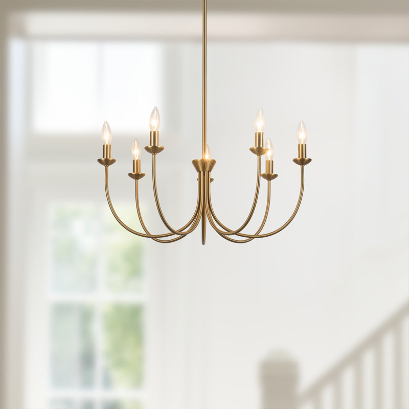 Ember 26-in Brushed Gold Chandelier, Brushed Gold