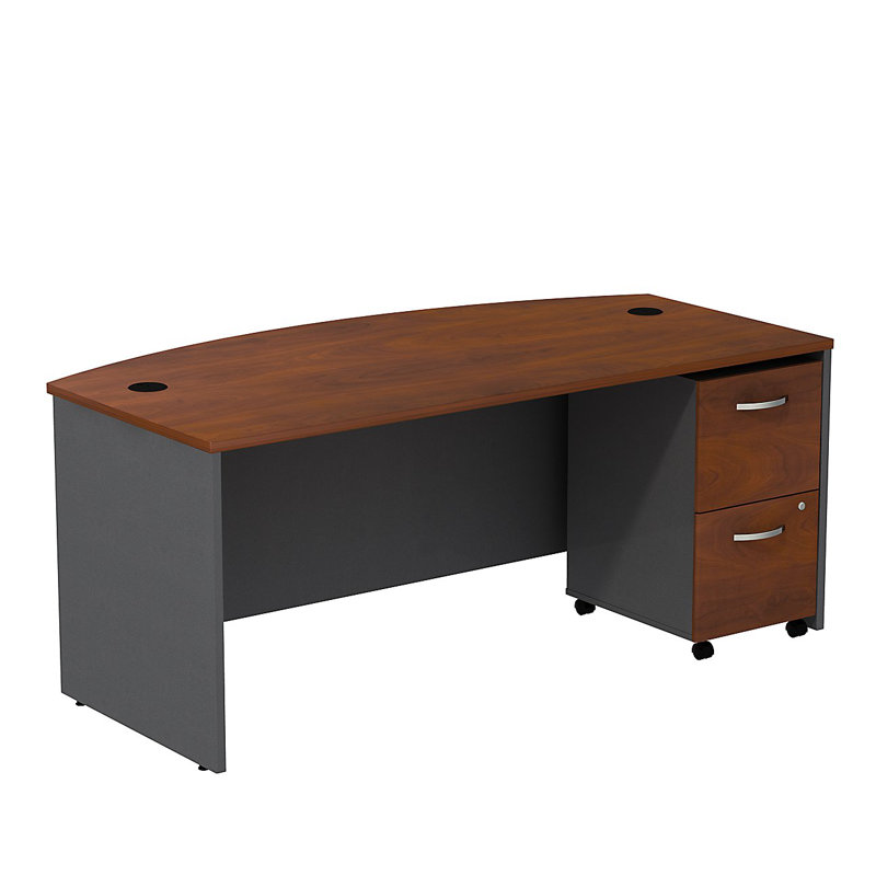 Office 500 Collection Writing Desk, Hansen Cherry/Graphite Gray