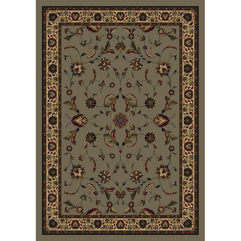 Alminus Signature Isfahan Sage Oriental Area Rug, Rectangle 3'10" x 5'4"