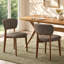 Chaise de salle à manger rembourrée en boucle de style milieu du siècle avec dossier incurvé (ensemble de 4)-1683102696