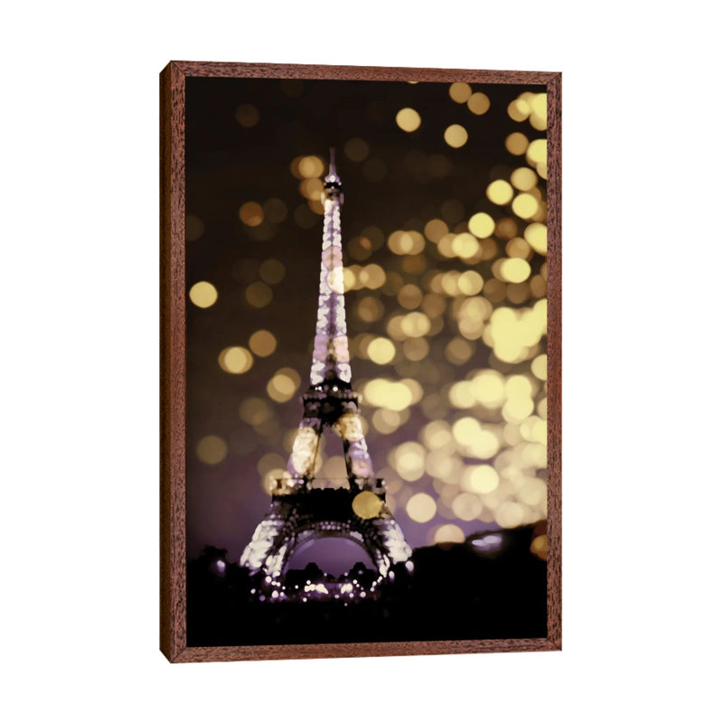 Icon-Paris by Kate Carrigan - Print on Canvas, Classic Brown Wood Framed Canvas, 152.5 cm H x 101.5 cm W