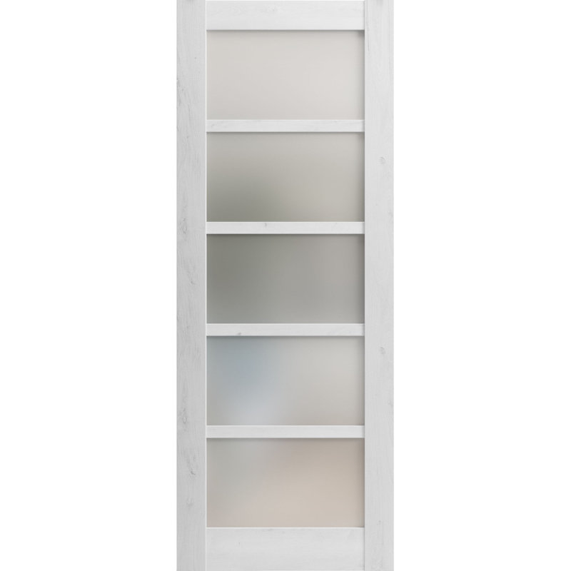 Porte standard lambrissée Quadro, 24 po x 80 po, Blanc nordique