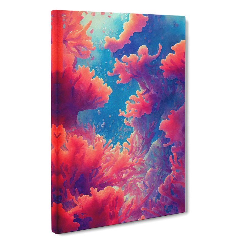 XC1022-1862X Dreamy Coral Reef - Wrapped Canvas Print, 76cm H x 50cm W x 3cm D